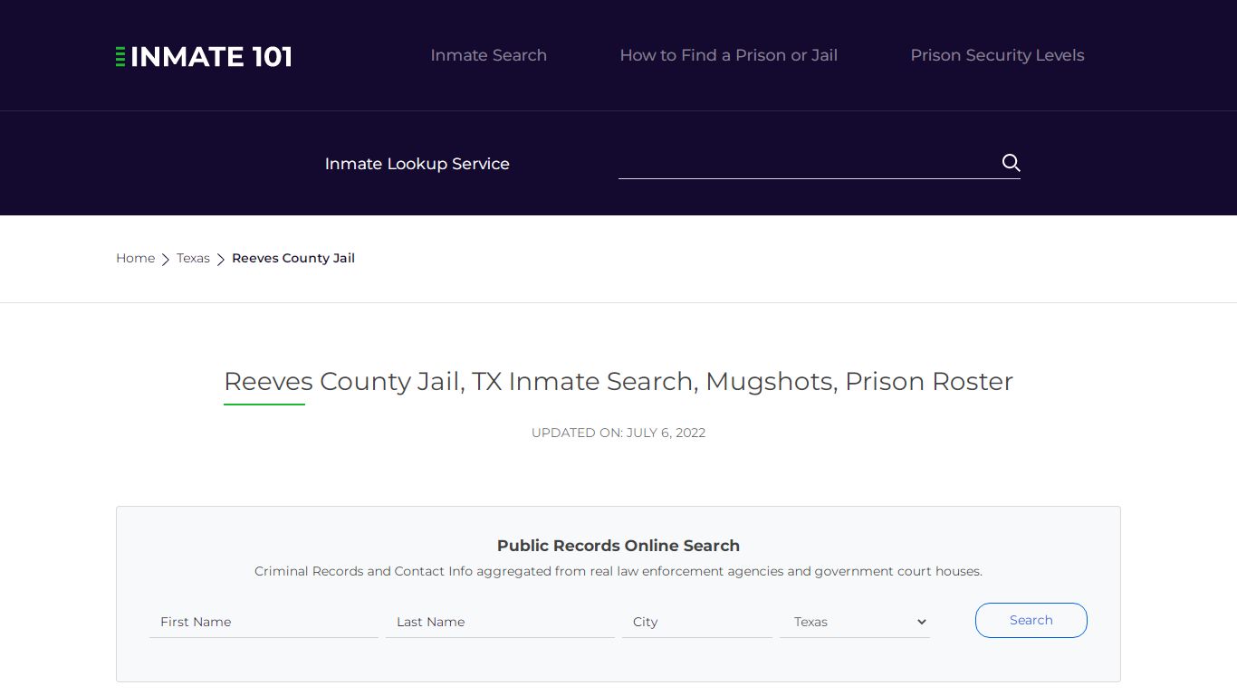 Reeves County Jail, TX Inmate Search, Mugshots, Prison ...